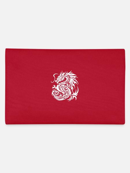 Dragon Tribal Tattoo Kunstvolles Design - Federtasche - Rot - Hinten