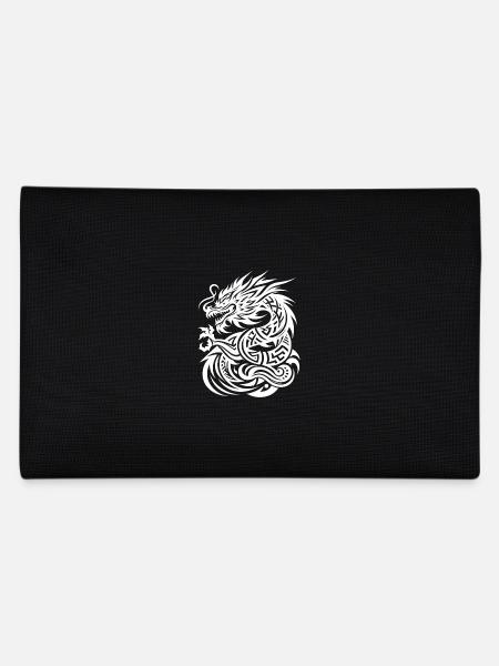 Dragon Tribal Tattoo Elegantes künstlerisches Design - Federtasche - Schwarz - Hinten