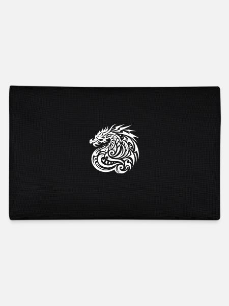 Drachen-Stammes-Tattoo Kunstvolles Symbol-Design - Federtasche - Schwarz - Hinten