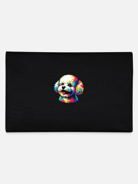 Bichon Frise chien Pop Art - Trousse - noir - Dos