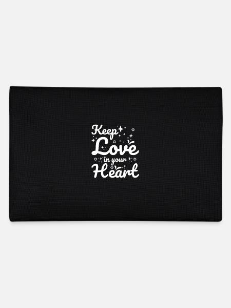 Behalte die Liebe in deinem Herzen Romantische Liebe Zitat - Federtasche - Schwarz - Hinten