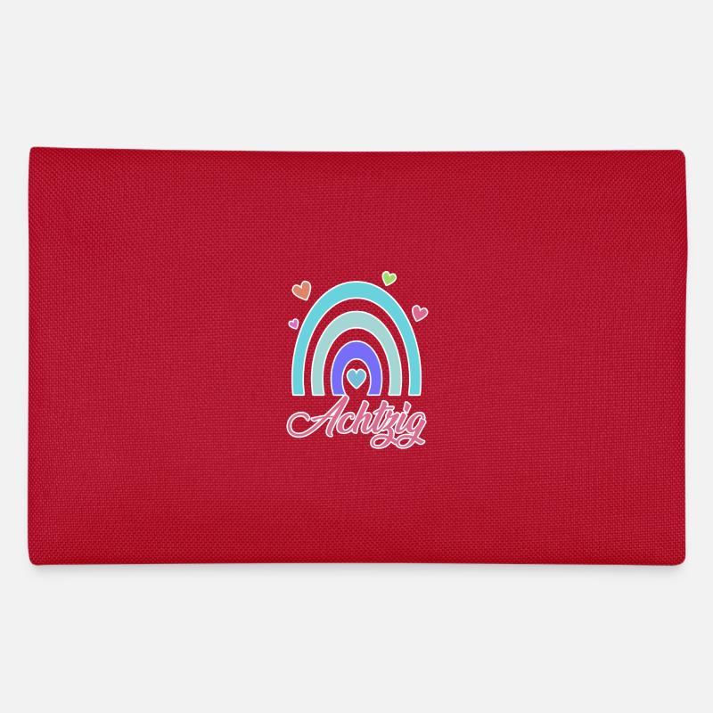 80. Geburtstag Regenbogen Vintage Federtasche