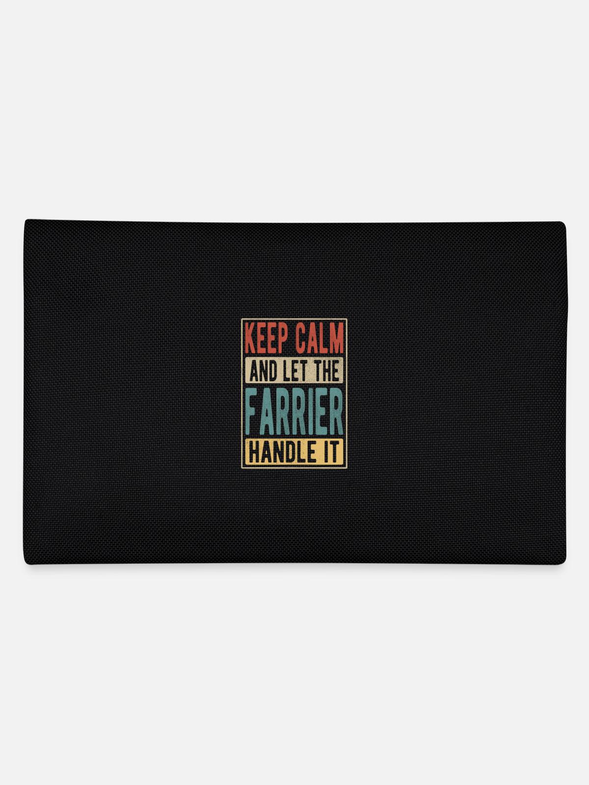 Farrier Retro Gift - Pencil Case - black - Back