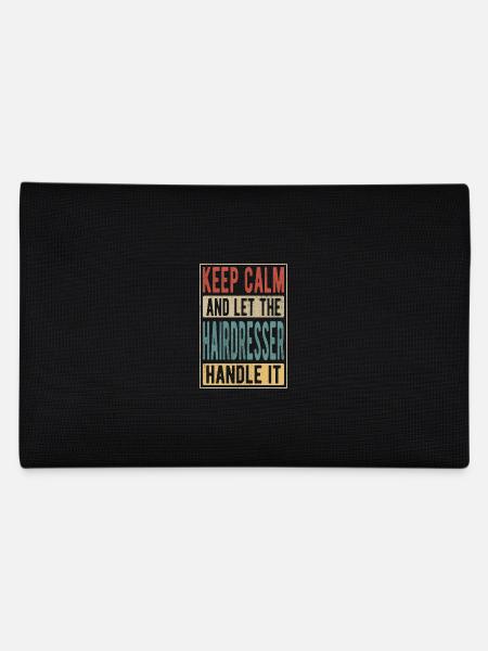 Friseur Retro Geschenk - Federtasche - Schwarz - Hinten