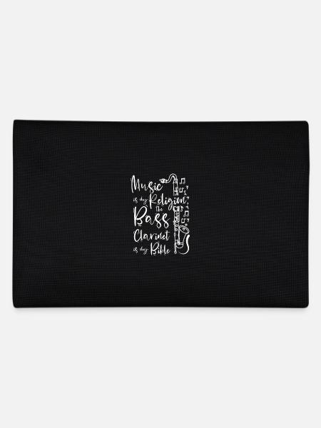 La musique est ma religion, la clarinette basse est ma bible - Trousse - noir - Dos