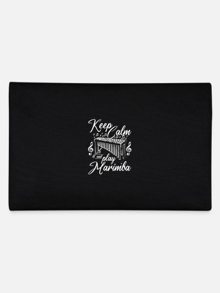 Keep calm and play marimba - Federtasche - Schwarz - Hinten