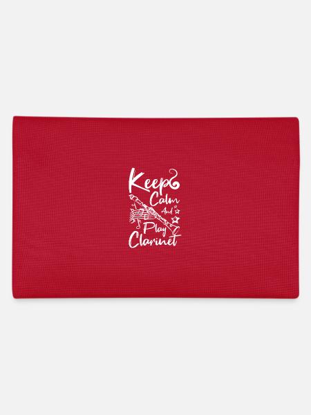 Keep calm and play clarinet - Federtasche - Rot - Hinten