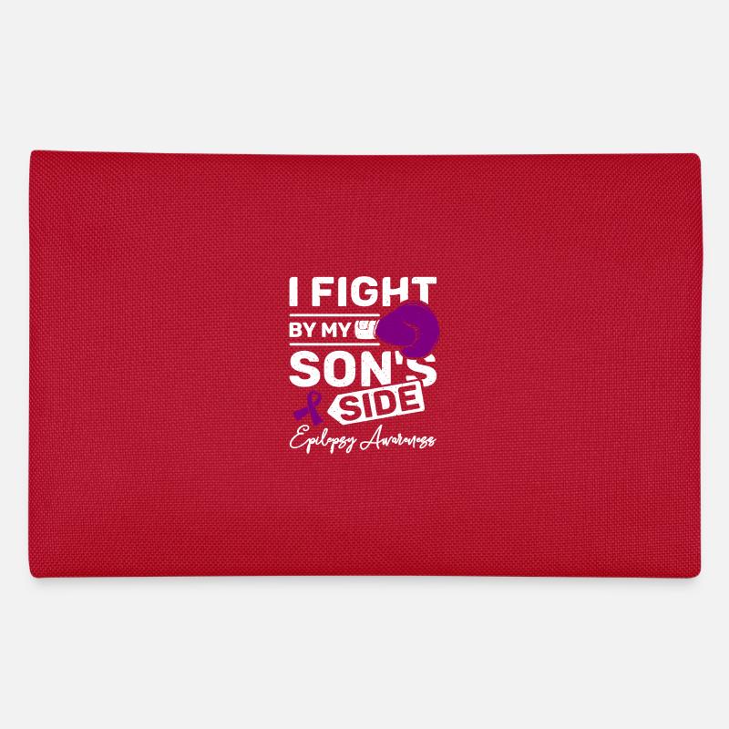 I fight by my son's side, epilepsy awareness Federtasche