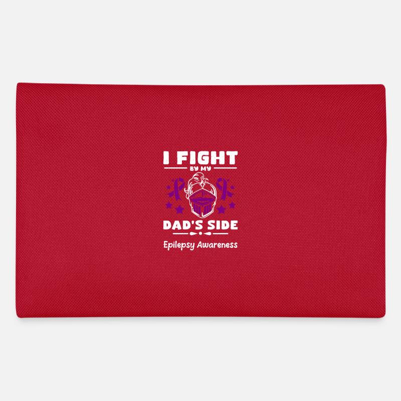 I fight by my dad's side, epilepsy awareness Federtasche