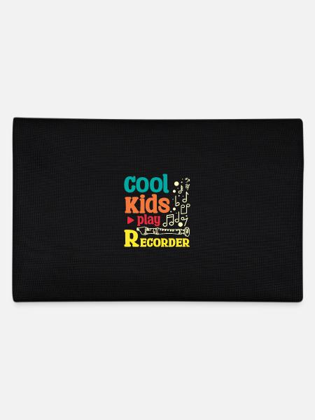 Pour les enfants Cool kids jouent à la flûte à bec - Trousse - noir - Dos