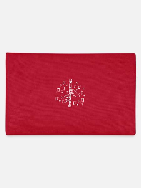 Flûte à bec dessinée peinte - Trousse - rouge - Dos