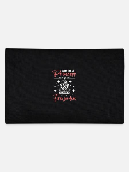 Why be a princess when can become a firewoman - Pencil Case - black - Back