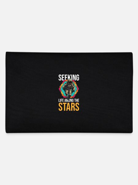 Astronaut Space Inspirational Quote - Pencil Case - black - Back