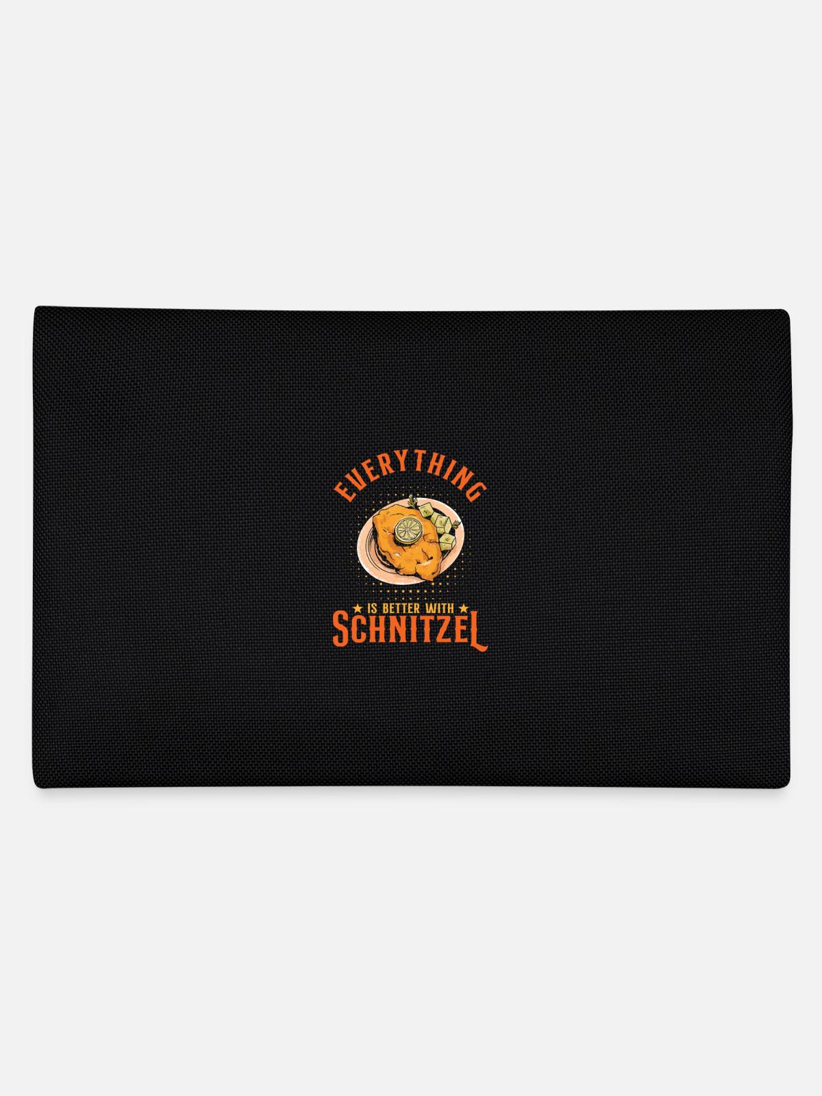 Mit Schnitzel ist alles besser - Federtasche - Schwarz - Hinten