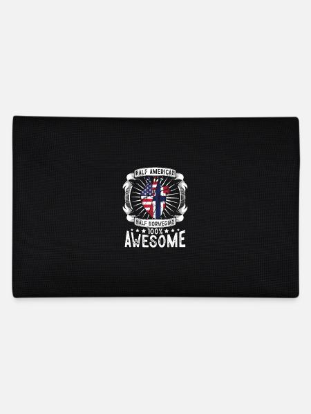 Norvège États-Unis Drapeau - moitié américain moitié norvégien - Trousse - noir - Dos