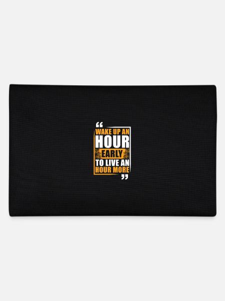 Motivation Getting Up Early Success Saying - Pencil Case - black - Back