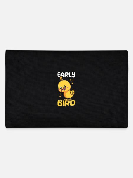 Early Bird Morning Grouch Adorable Bird - Pencil Case - black - Back