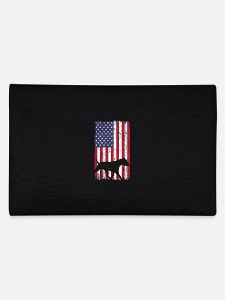 Chien American Staffordshire Terrier avec drapeau des États-Unis - Trousse - noir - Dos