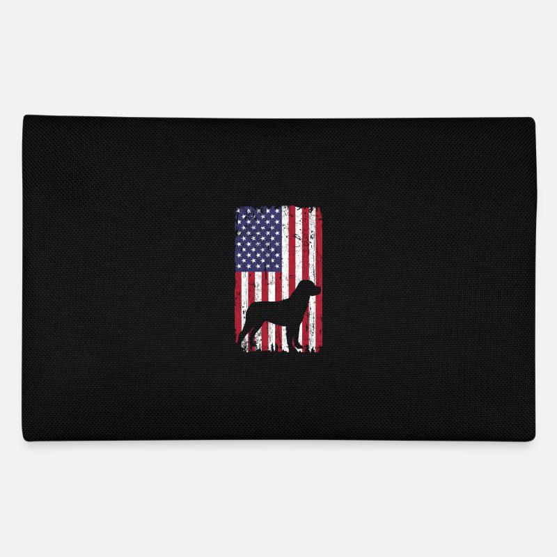 Rottweiler dog with USA flag Pencil Case