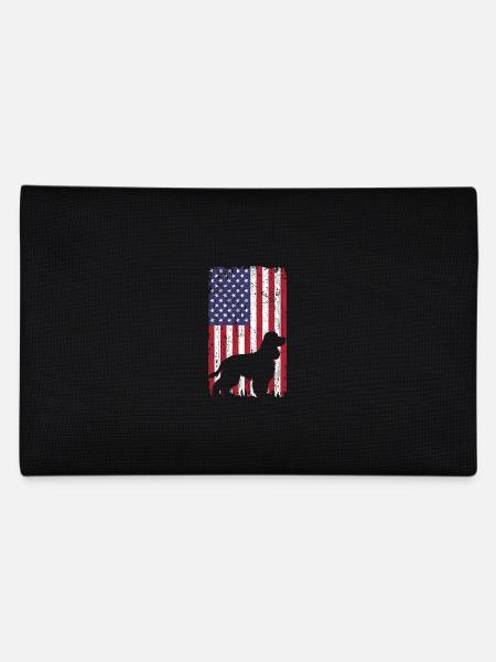 Chien Cocker Spaniel avec drapeau des États-Unis - Trousse - noir - Dos
