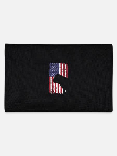 Chien bouledogue avec drapeau des États-Unis - Trousse - noir - Dos