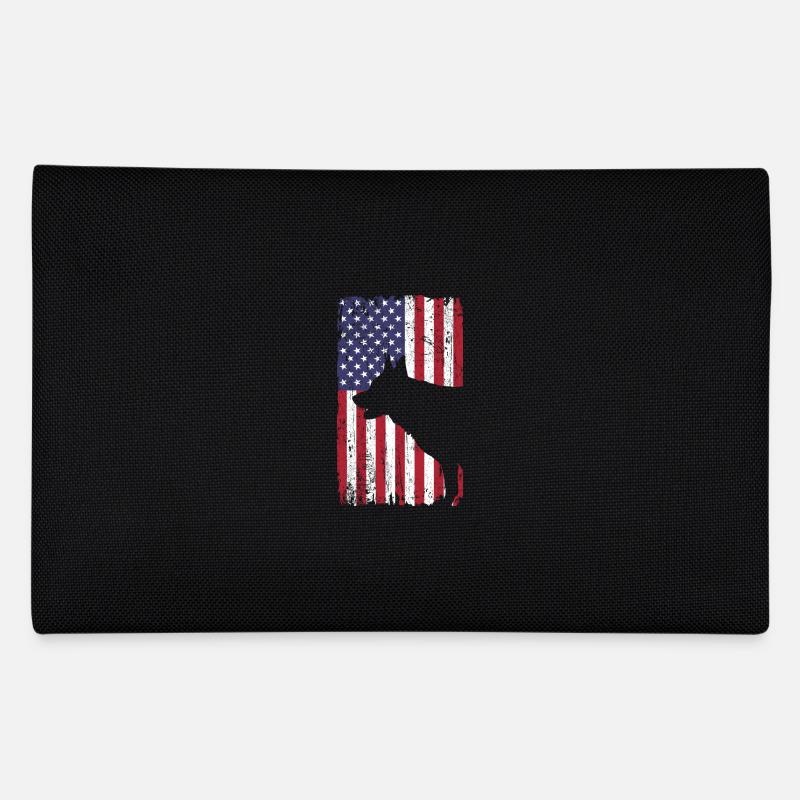 Berger allemand avec drapeau des États-Unis Trousse