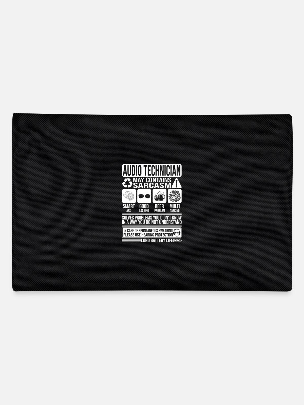 Tontechniker Sarkasmus lustiges Geschenk Audio - Federtasche - Schwarz - Hinten