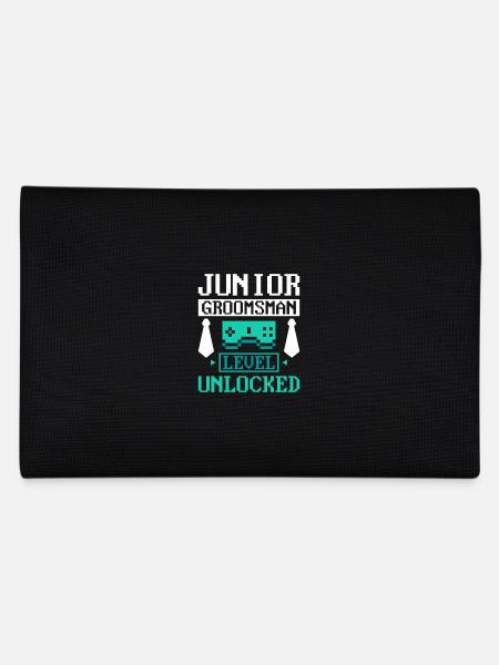 Groom Gaming Party Junior Groomsman Level Unlocked - Federtasche - Schwarz - Hinten