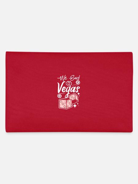 Bridal Shower Team Bride Bridesmaid We Said Vegas - Federtasche - Rot - Hinten