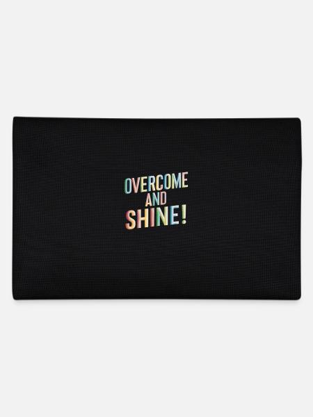 Overcome And Shine Motivation - Federtasche - Schwarz - Hinten