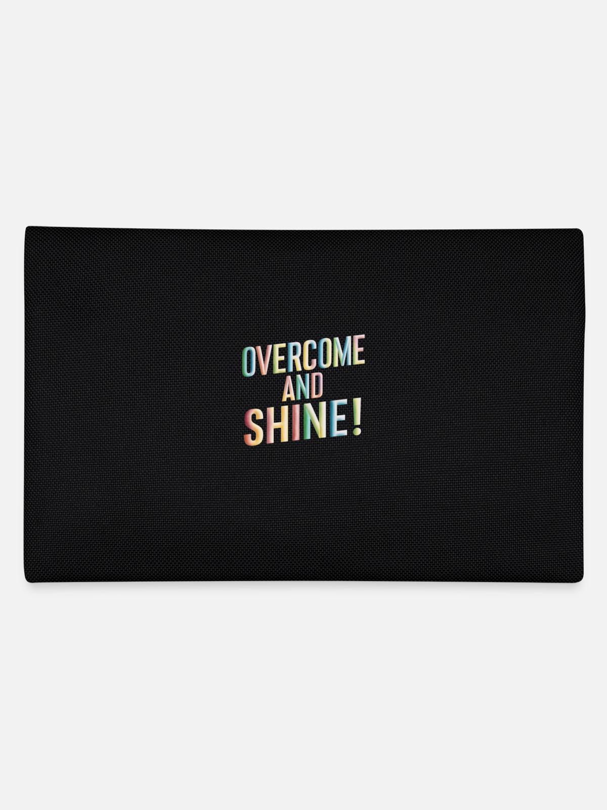 Overcome And Shine Motivation - Pencil Case - black - Back