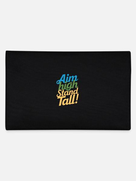 Goals High, Stand tall – pure motivation - Pencil Case - black - Back