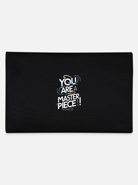 You Are A Masterpiece Motivationskunst - Pencil Case - black - Back