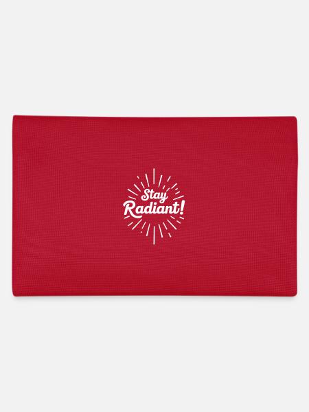 Stay Radiant Positivity Motivation - Pencil Case - red - Back