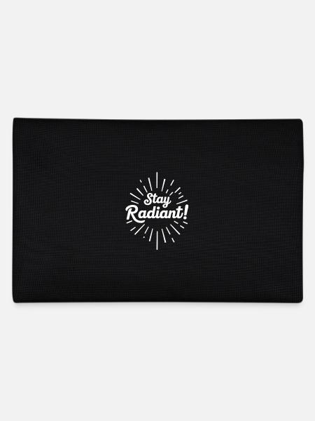Bleib Strahlend Positivität Motivation - Federtasche - Schwarz - Hinten