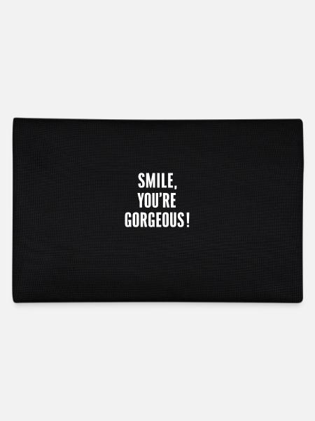 Smile You're Beautiful Motivation - Pencil Case - black - Back