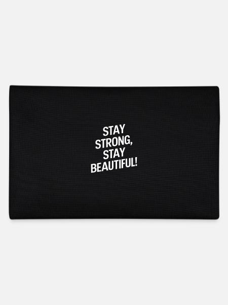 Stay Strong Stay Beautiful Motivation - Pencil Case - black - Back