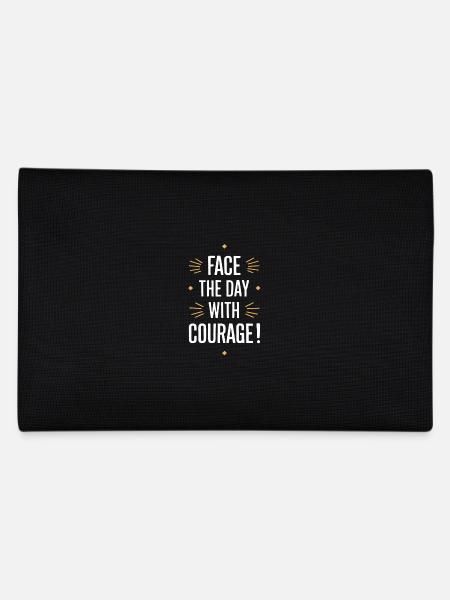 Start the day with courage - Pencil Case - black - Back