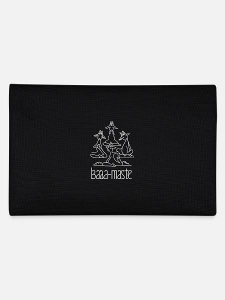 Baaa Mast Relaxed Goats Yoga Pose - Pencil Case - black - Back