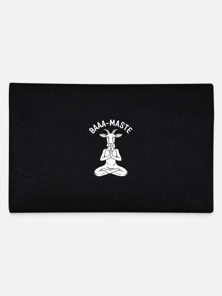 Baaa Mast Relaxed Goat Yoga Pose - Pencil Case - black - Back