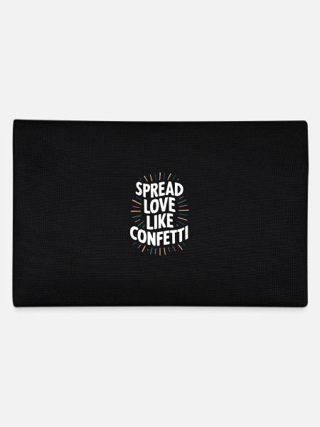 Spread Love Like Confetti Message - Pencil Case - black - Back