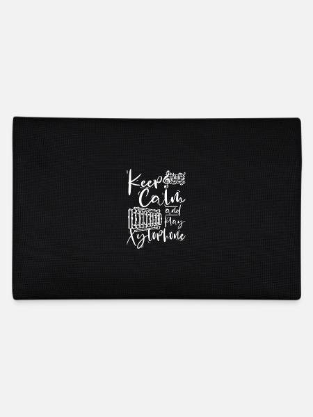 Xylophonist keep calm and play xylophone - Federtasche - Schwarz - Hinten