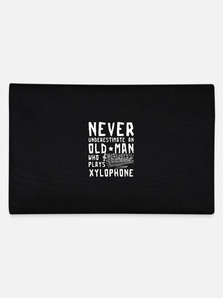 Never underestimate an old man who plays xylophone - Federtasche - Schwarz - Hinten