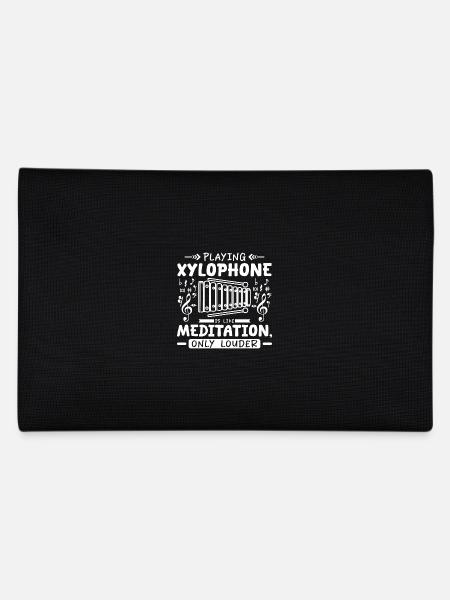 Playing xylophone is like meditation only louder - Federtasche - Schwarz - Hinten