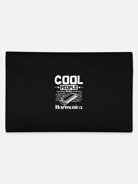 Harmonicist Cool people play harmonica - Pencil Case - black - Back