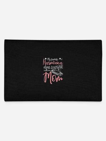 My favorite harmonica player calls me mom - Pencil Case - black - Back