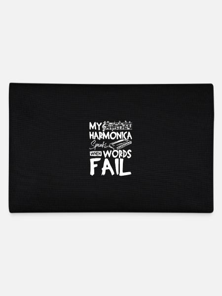 My harmonica speaks when words fail - Pencil Case - black - Back