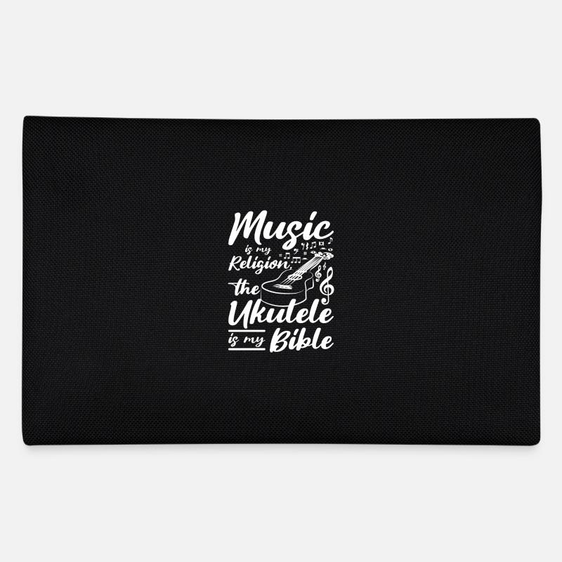 Music is my religion the ukulele is my bible Federtasche