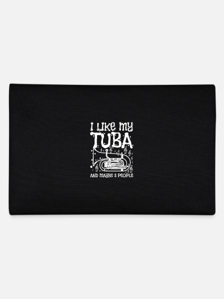 I like tuba and maybe 3 people - Federtasche - Schwarz - Hinten