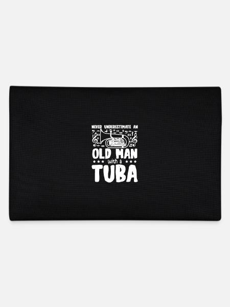 Never underestimate an old man with a tuba - Federtasche - Schwarz - Hinten